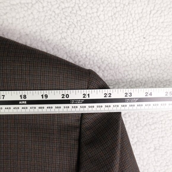 Jp Tilford Samuelsohn Blazer Mens 46L Brown Check Two Button Double Vented Wool - Picture 8 of 14